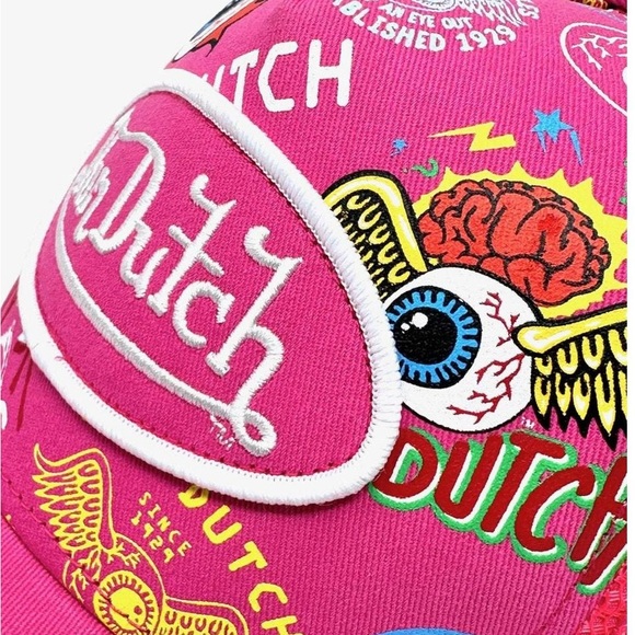 Von Dutch pink trucker hat - Picture 3 of 7